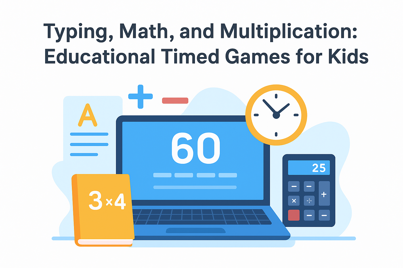 Typing, Math, and Multiplication: Educational Timed Games for Kids